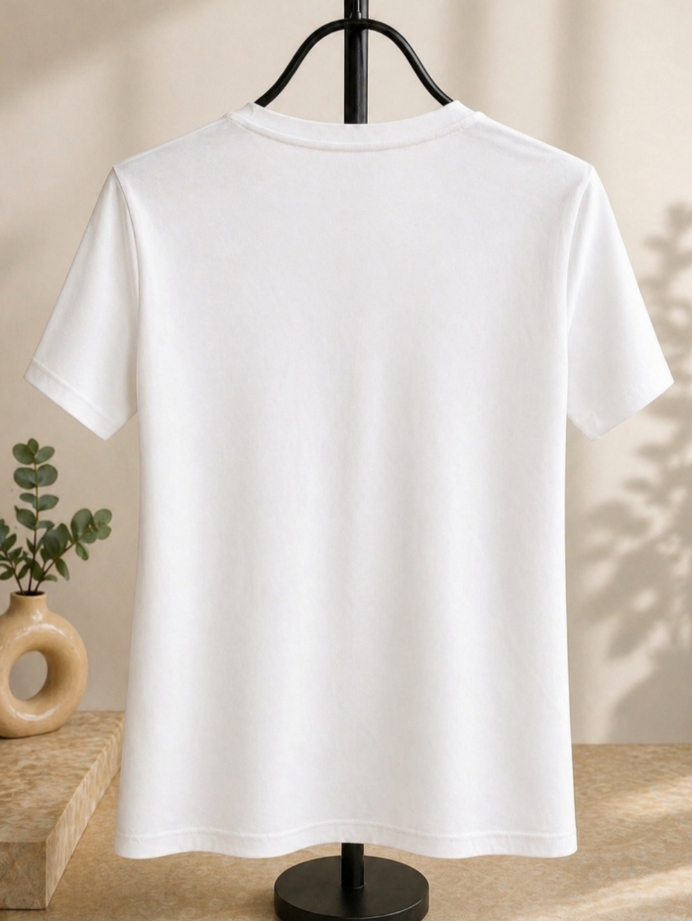MICHAEL Michael Kors Women's White Tee with Gold MK Stud Logo - Picture 2 of 4